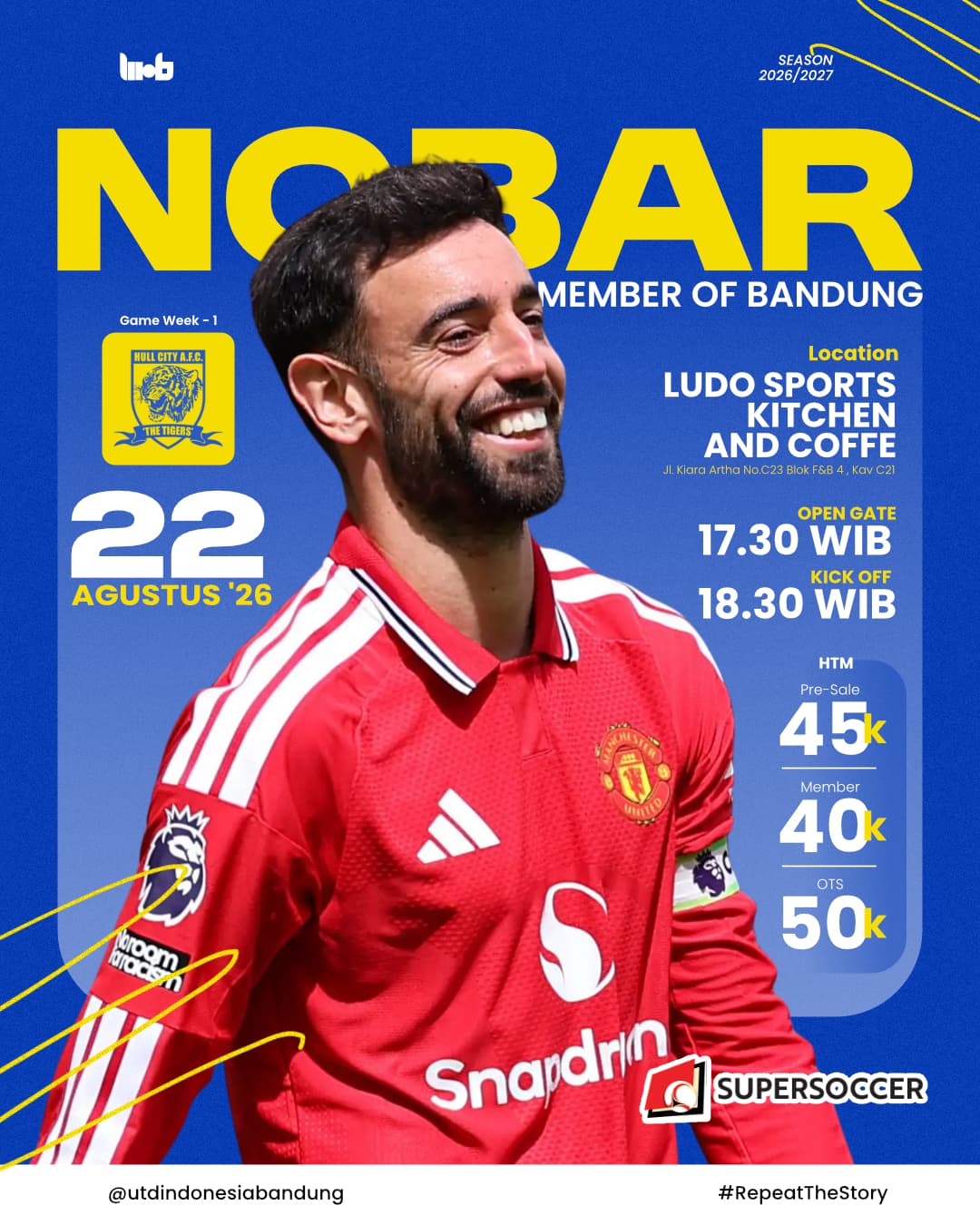 NOBAR MOB GW 1 (Manchester United vs Hull City) poster