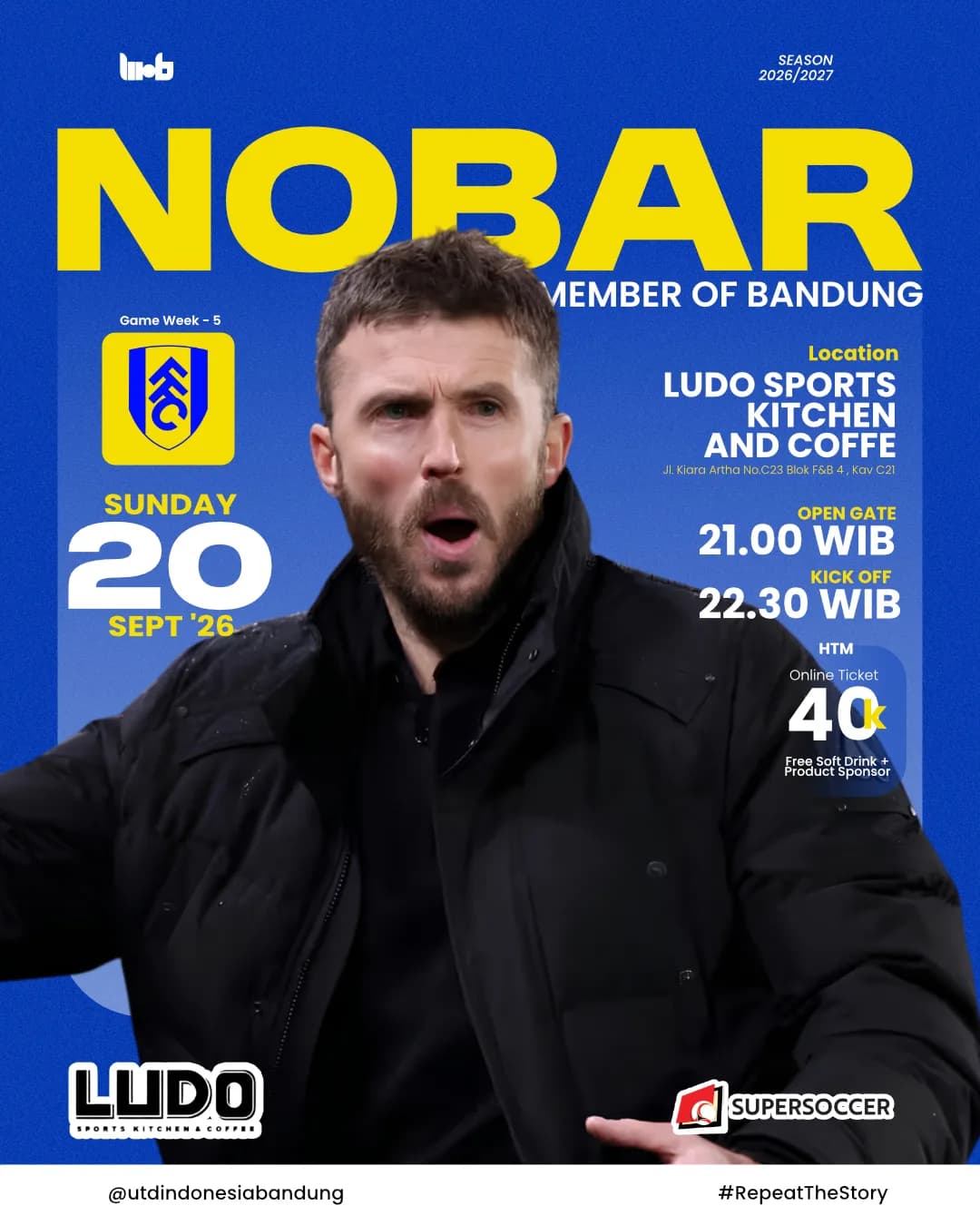NOBAR MOB GW 5 (MAN. UNITED vs FULLHAM) poster