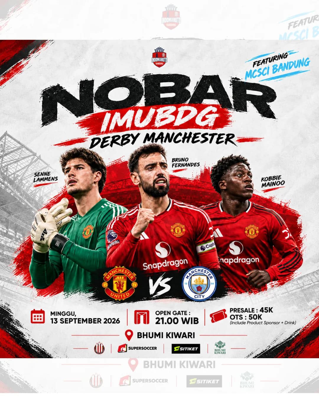 NOBAR IMUBDG - DERBY MANCHESTER poster