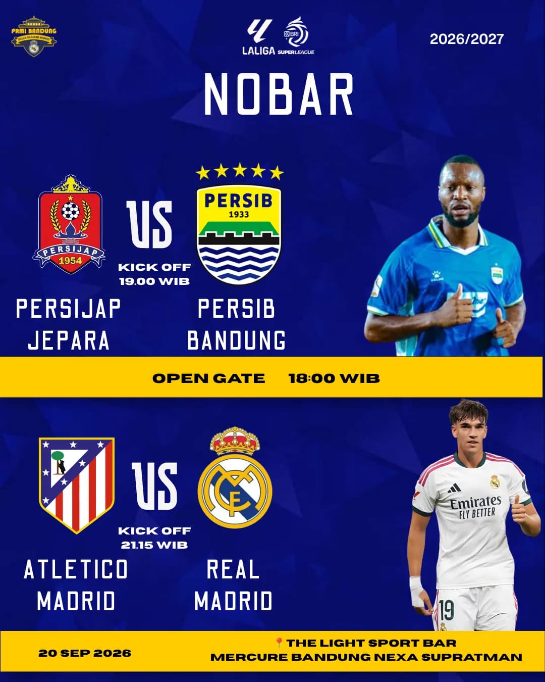 NOBAR PERSIB vs PERSIJAP & NOMAD REAL MADRID vs ATLETICO MADRID poster