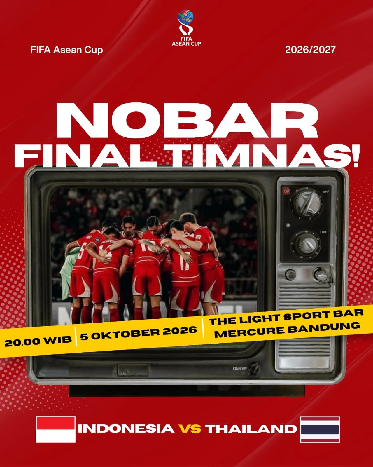 FINAL FIFA ASEAN CUP 2026 ( INDONESIA vs THAILAND ) poster