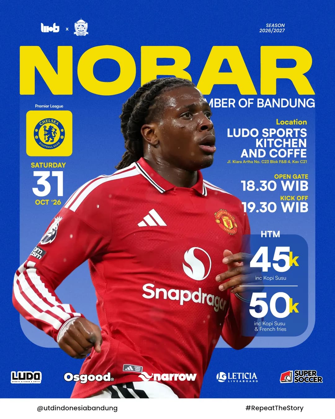 NOBAR MOB GW 9 (Man. United vs Chelsea) poster