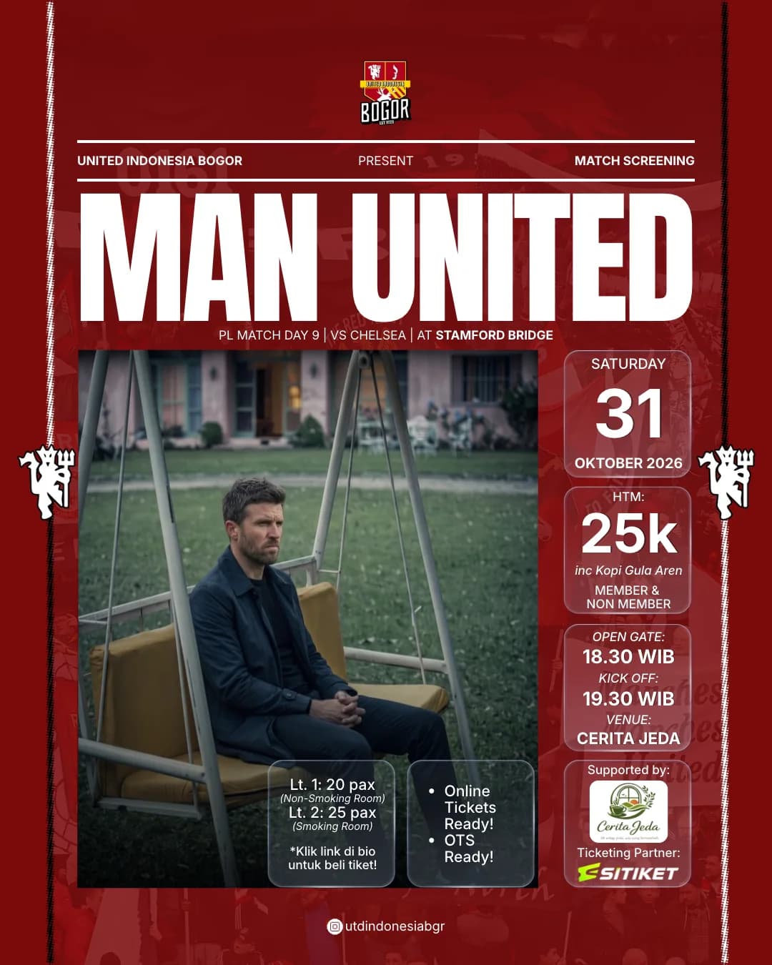 MATCH SCREENING UIB PL MD 9 (CHELSEA VS MAN UNITED) poster